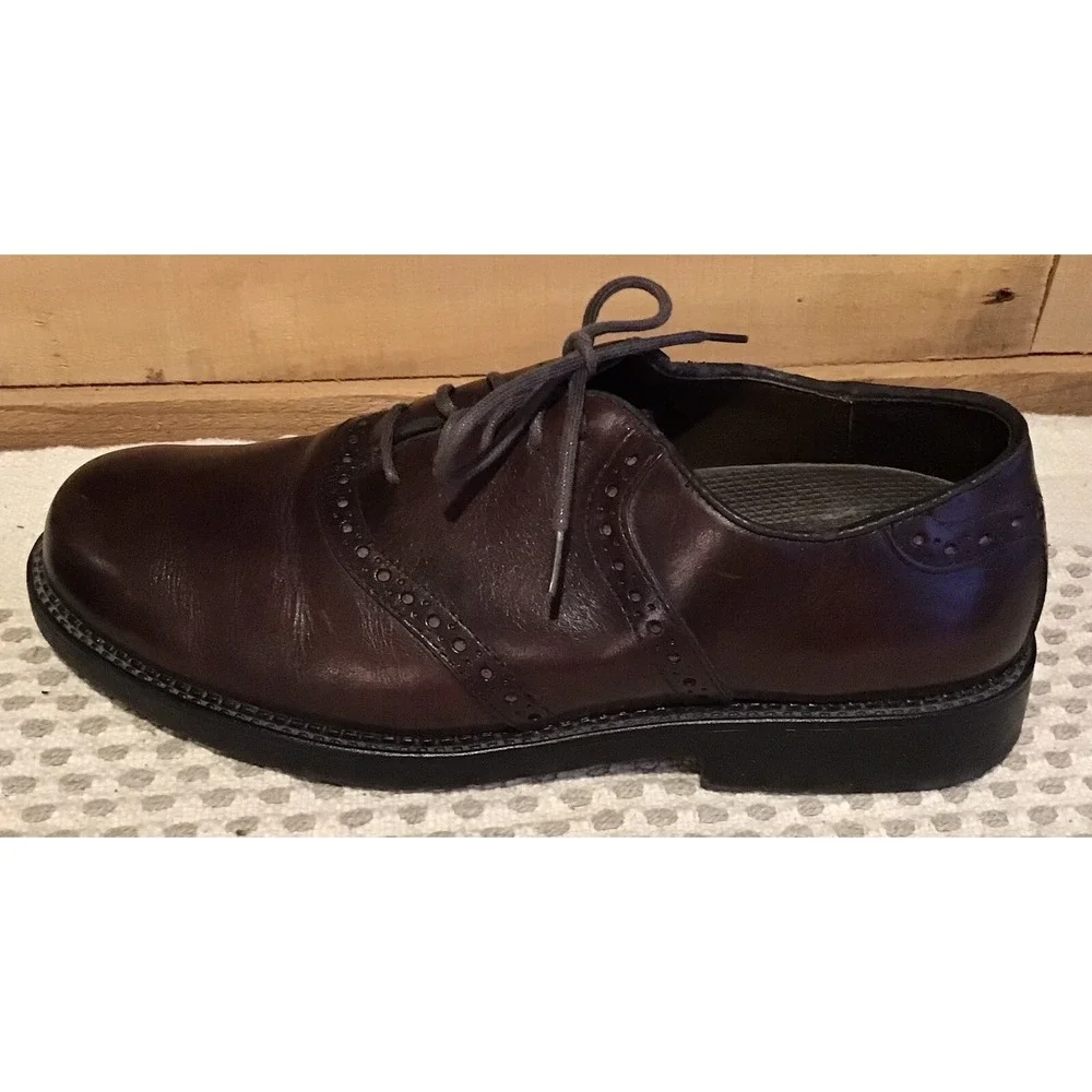 NUNN BUSH Men's 9.5M Brown Leather Lace-Up Dress Shoes‎ Career Classic Office